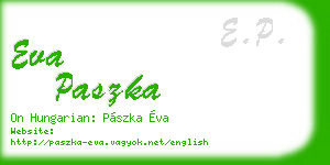 eva paszka business card